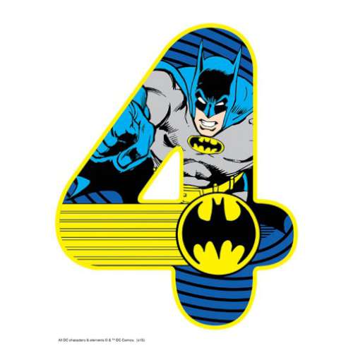 Batman Number 4 Edible Icing Image - Click Image to Close